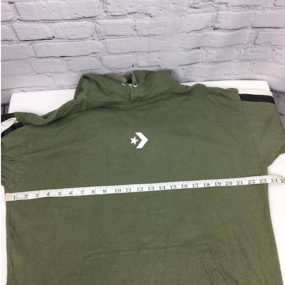 Converse Retro Side Stripe Long Sleeve Kangaroo Pocket Skater Hoodie Men's L - Picture 11 of 13